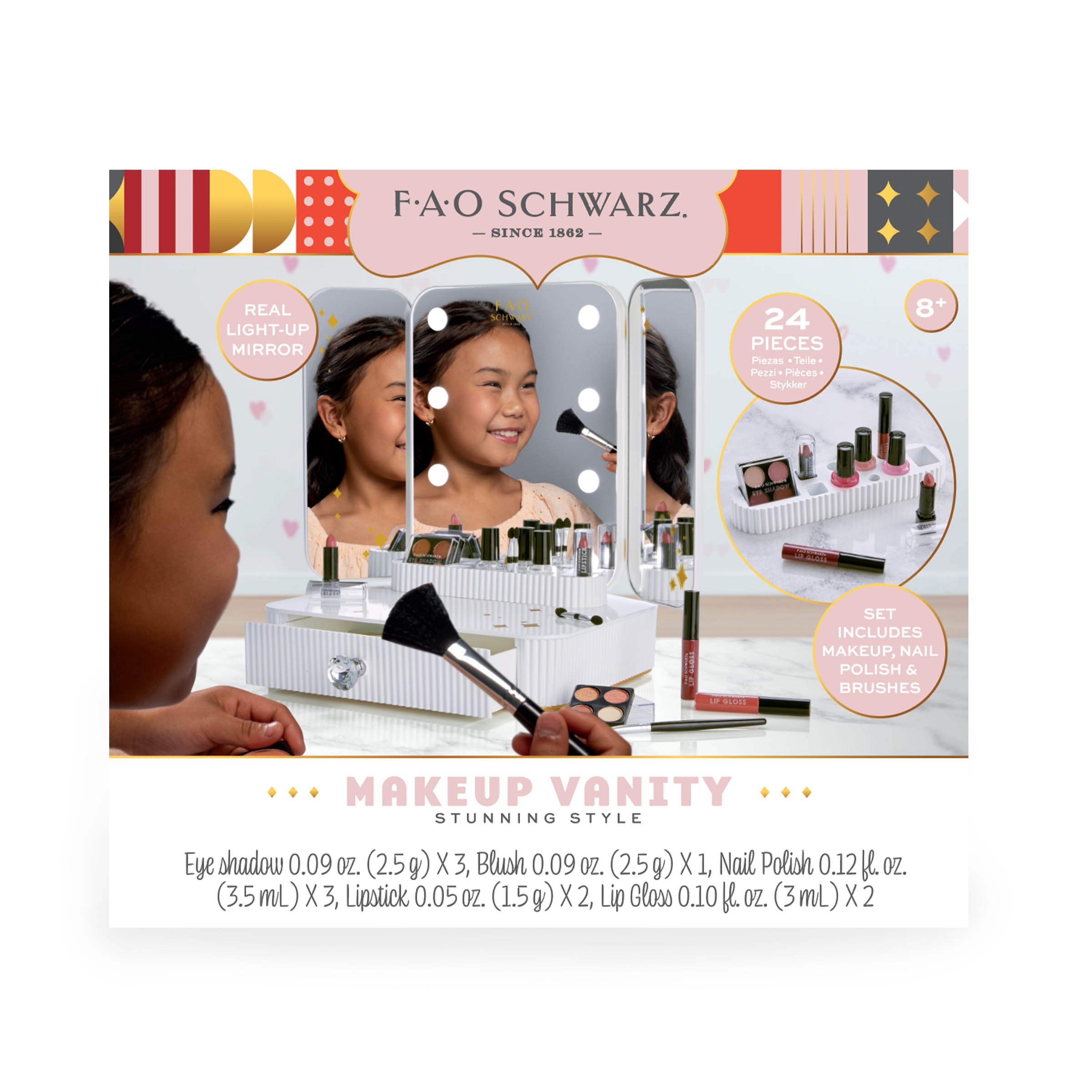 Estudio de maquillaje 24 piezas F.A.O. Schwarz 7