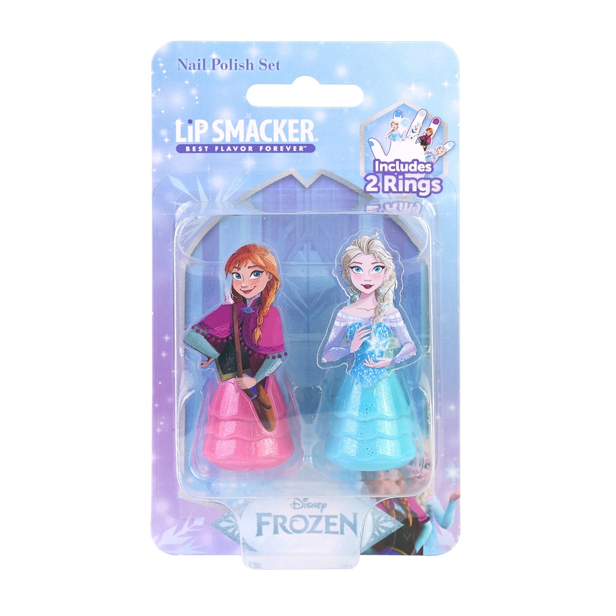 Set de esmaltes de uñas infantil Frozen Nail Polish Duo Set Elsa & Anna Frozen Lip Smacker modelos surtidos 1