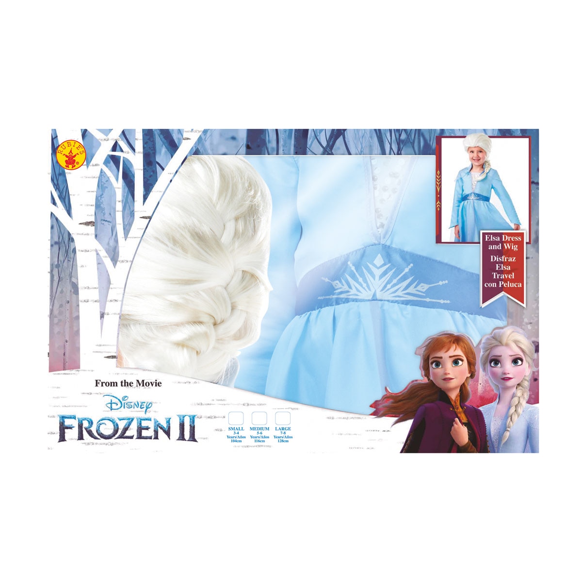 Disfraz infantil en caja Elsa Frozen: El Reino de Hielo Disney Rubies 2