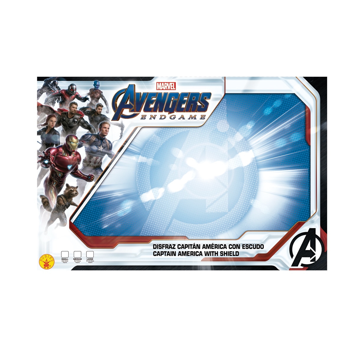 Disfraz infantil en caja Capitán América Endgame Los Vengadores Rubies 2