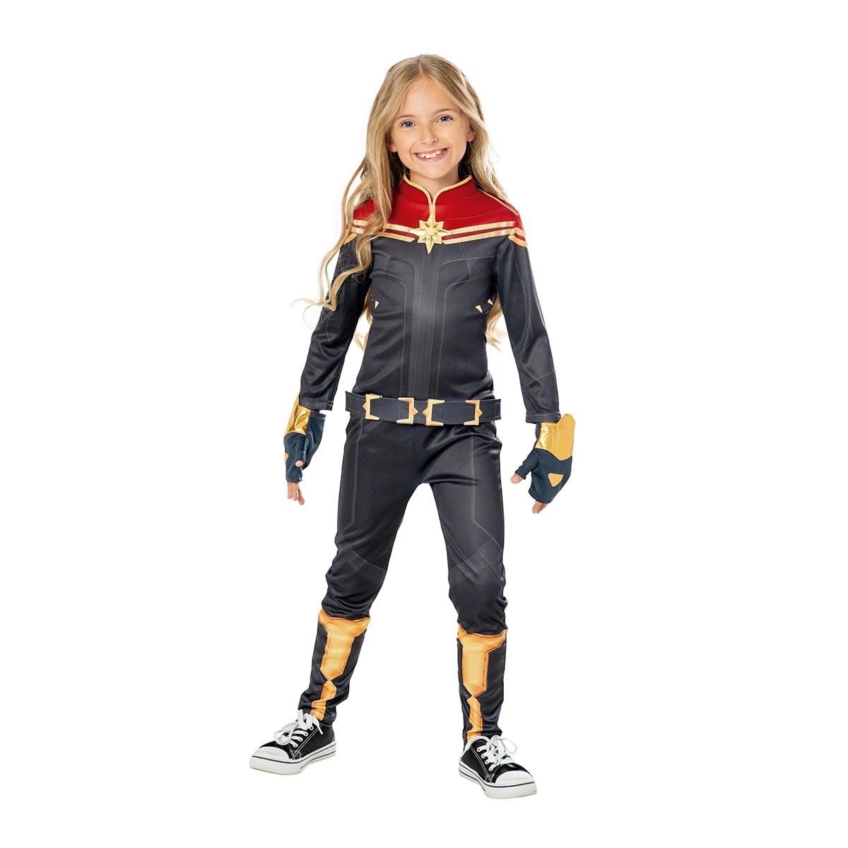 Rubies – Disfraz Infantil Capitana Marvel Deluxe Marvel.