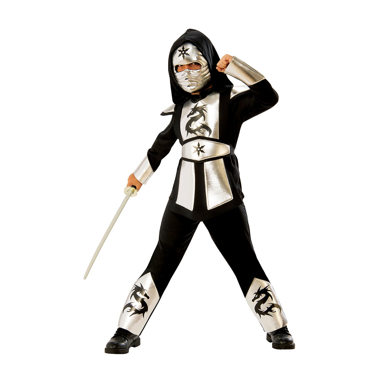 Disfraz Dragon Ninja Silver Infantil 1