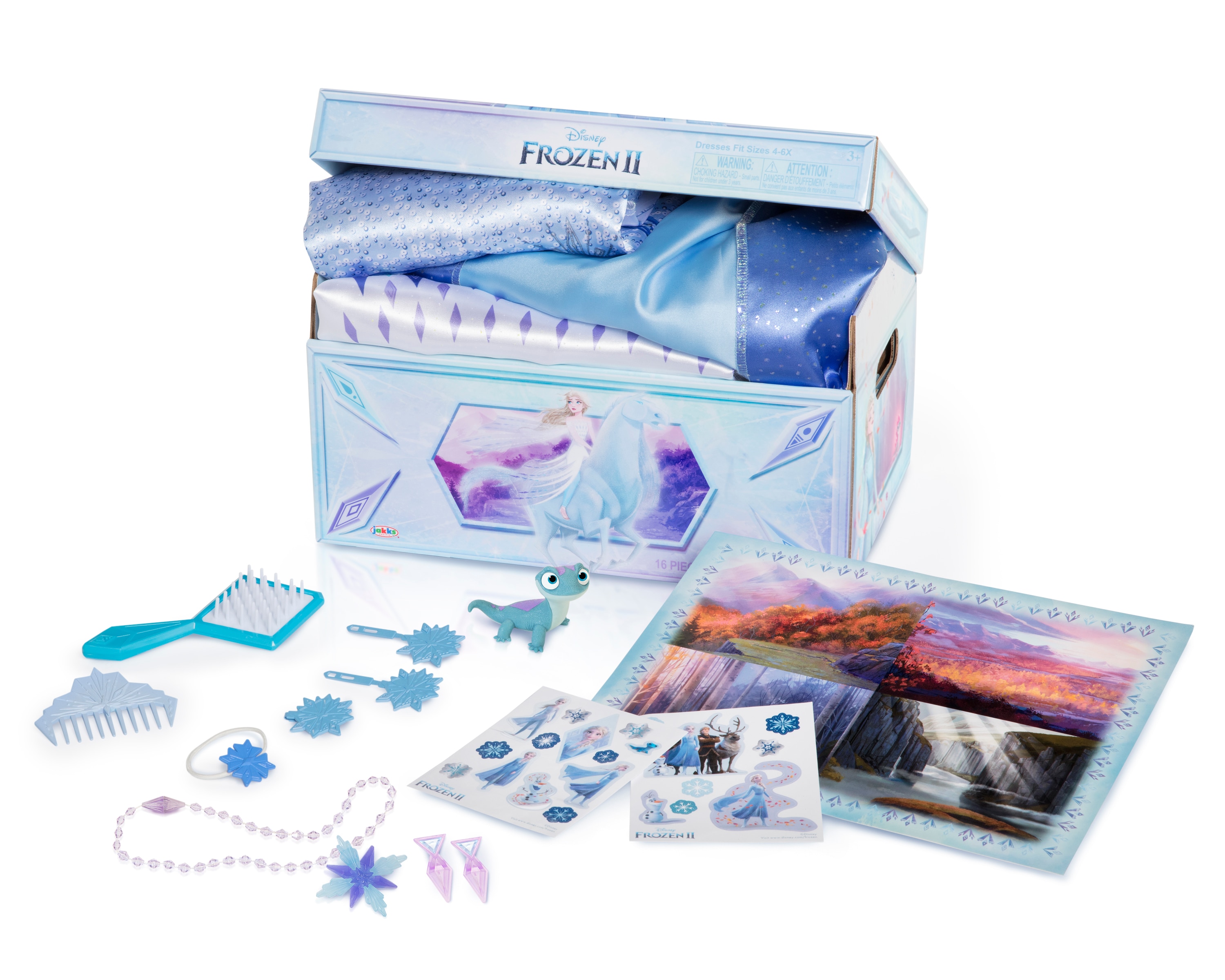Baúl Deluxe Elsa con 3 disfraces diferentes y 14 accesorios Frozen Jakks Pacific 3