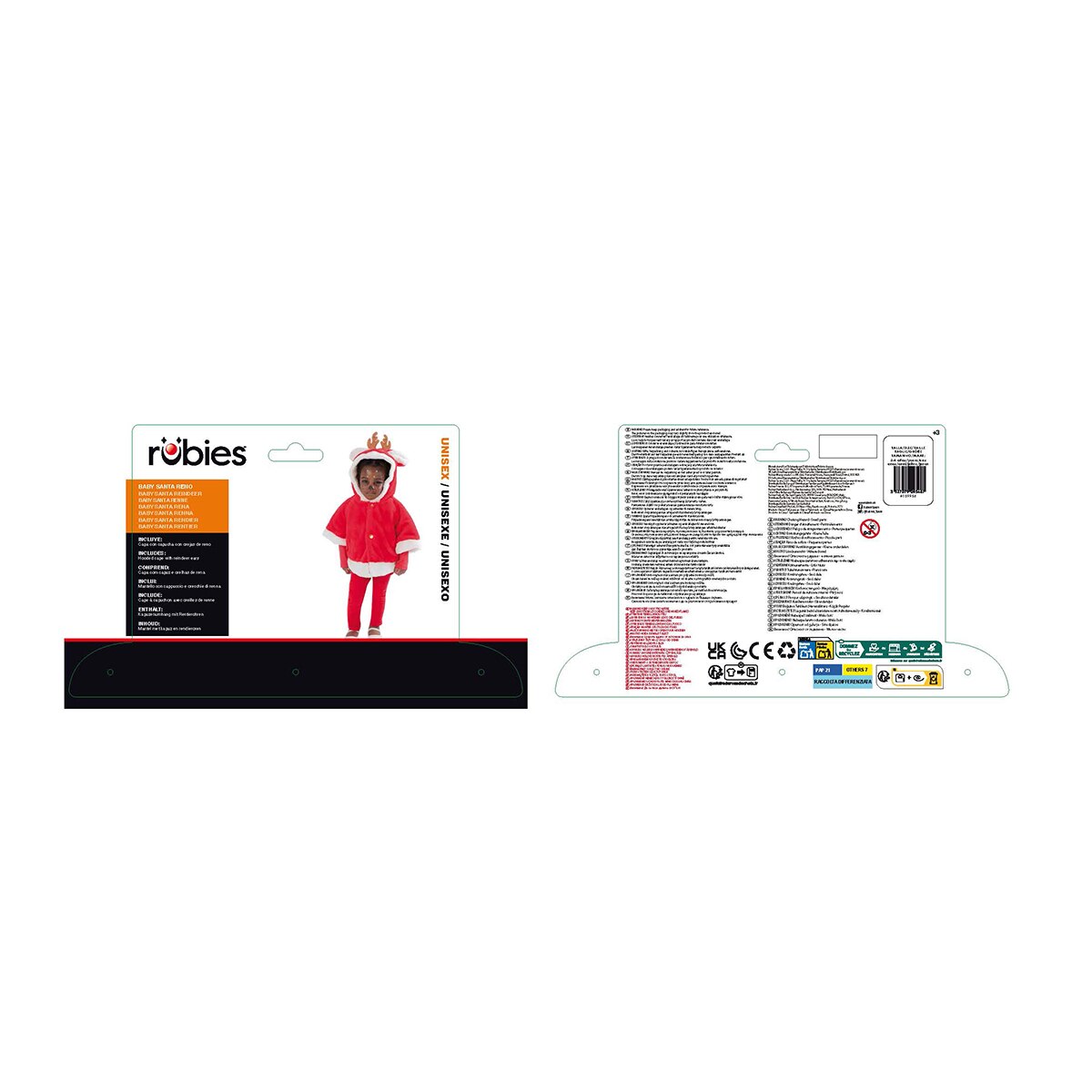 Disfraz Baby Santa Reno Infantil Rubies 2