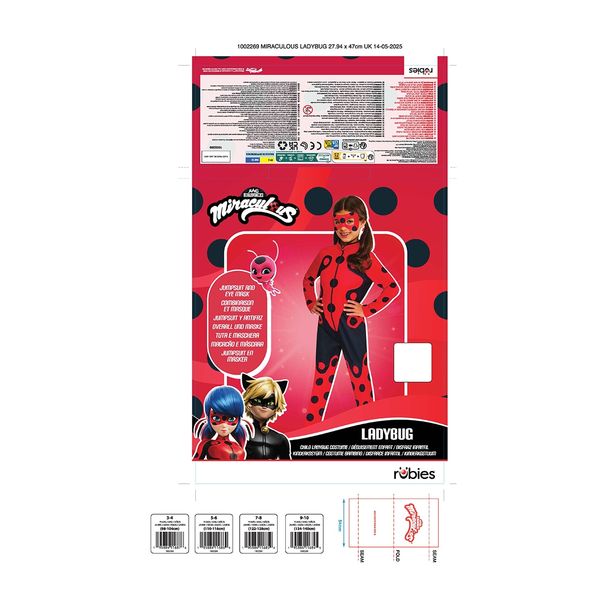 Disfraz Miraculous Ladybug S6 Classic Infantil Rubies 2