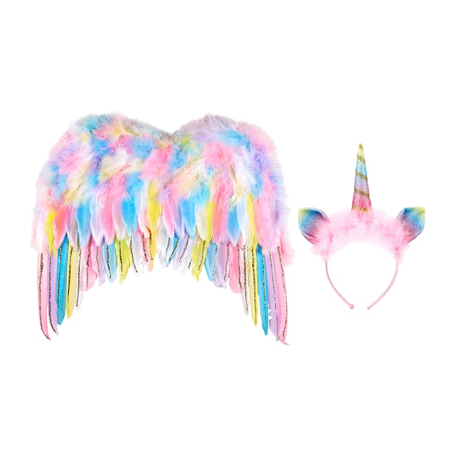 Conjunto alas y diadema Unicornio  Souza
