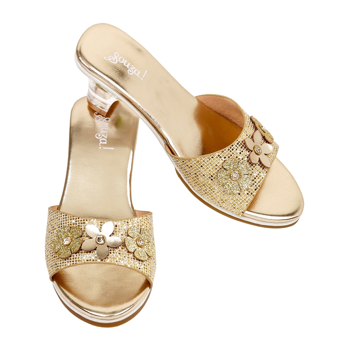 Imagen 0 de Sandalias tacón Ellina, dorado metálico t. 24/25  Souza