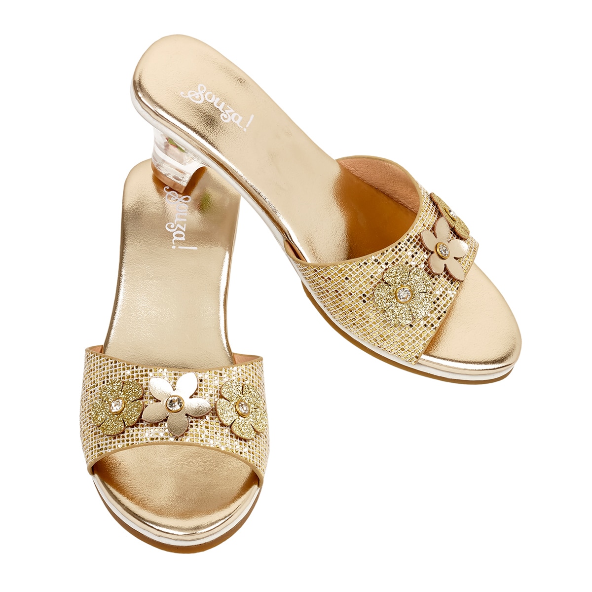 Imagen 0 de Sandalias tacón Ellina, dorado metálico t. 27/28  Souza