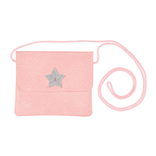 Imagen 0 de Bolso Bapke purpurina rosa palido,estrella plata Souza