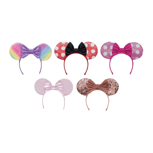 Pack oficial de 5 diademas de Orejas Minnie Disney Disguise