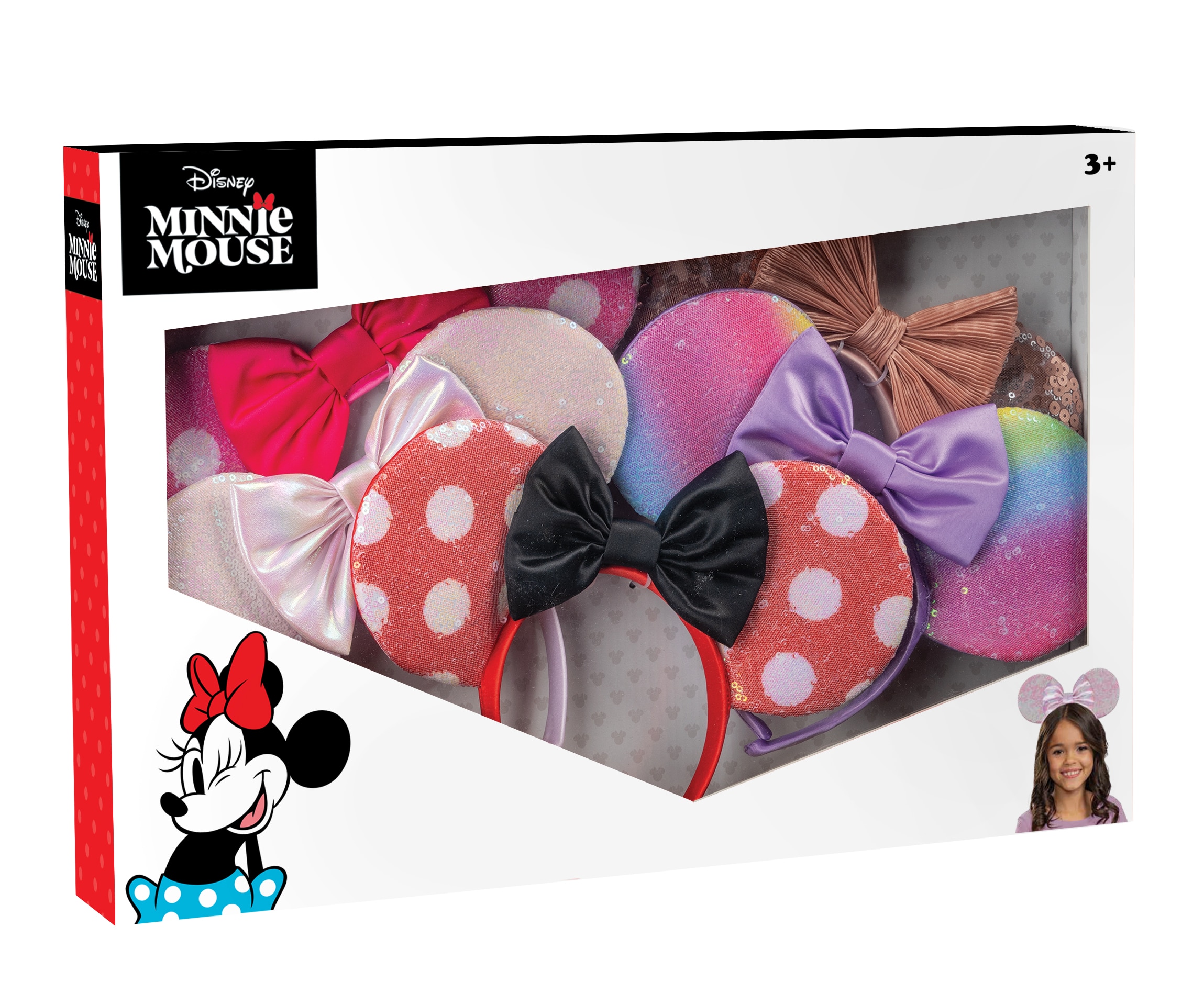 Pack oficial de 5 diademas de Orejas Minnie Disney Disguise 2