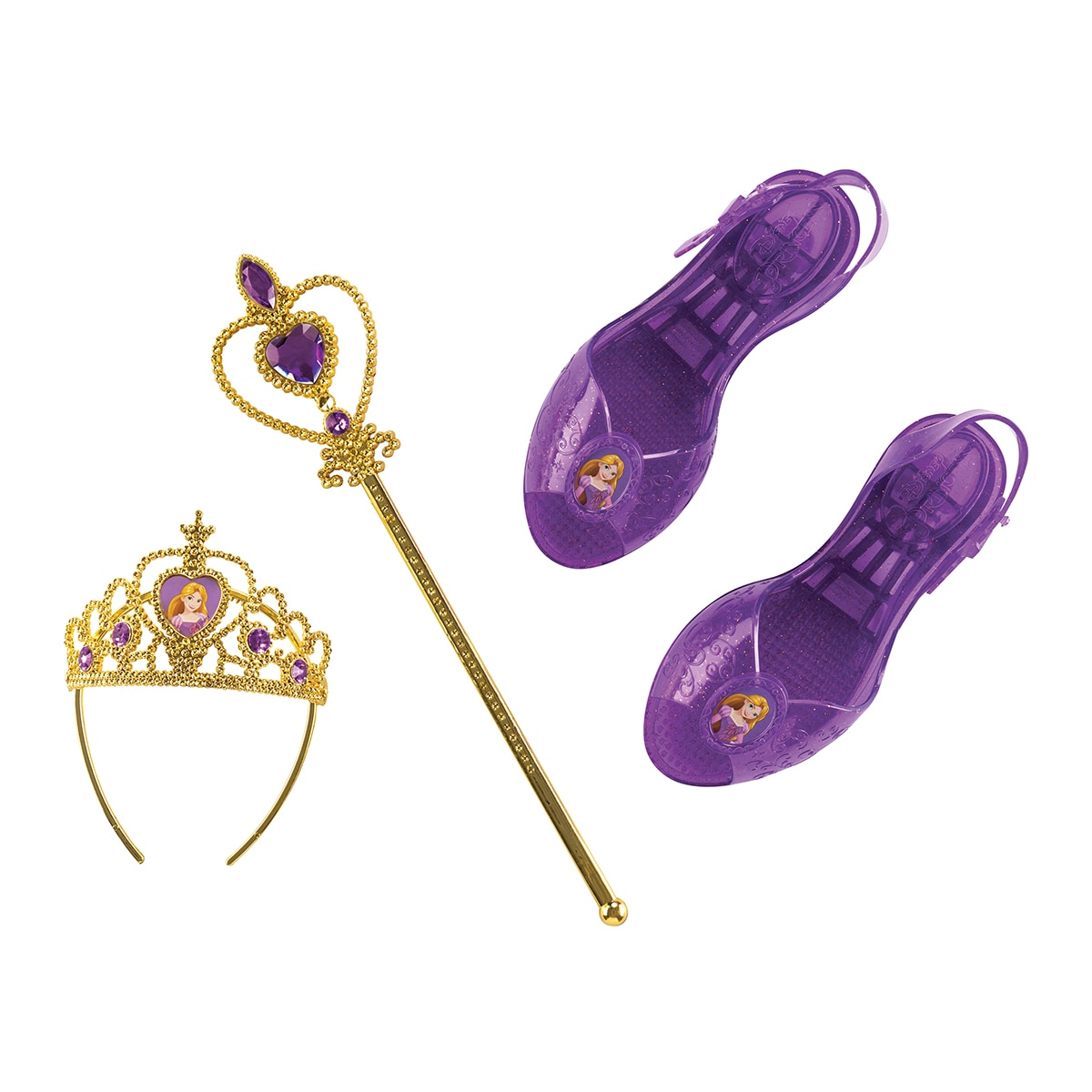 Set de Zapatos, Varita y Tiara Rapunzel Princesas Disney Disguise 1