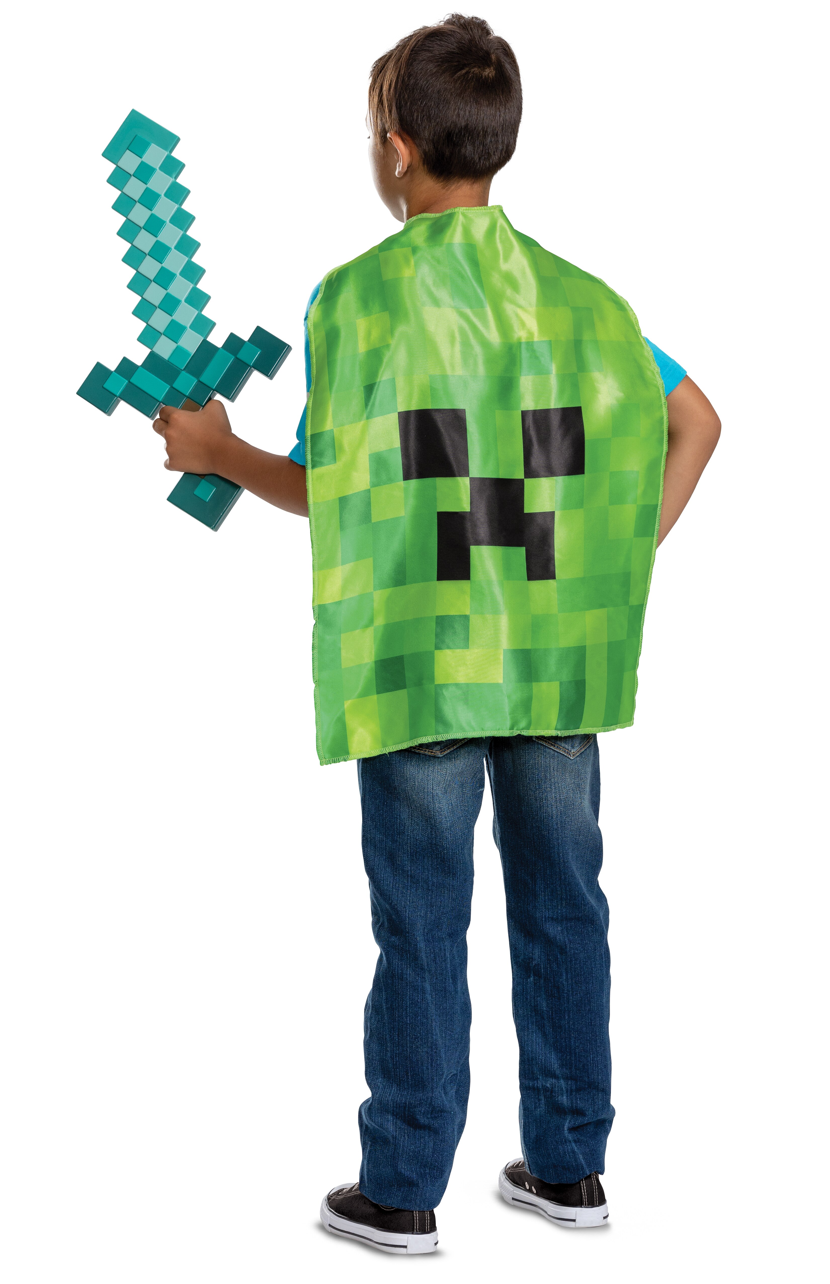 Pack Espada de Diamante 50 cm con Capa Creeper Minecraft Disguise 4