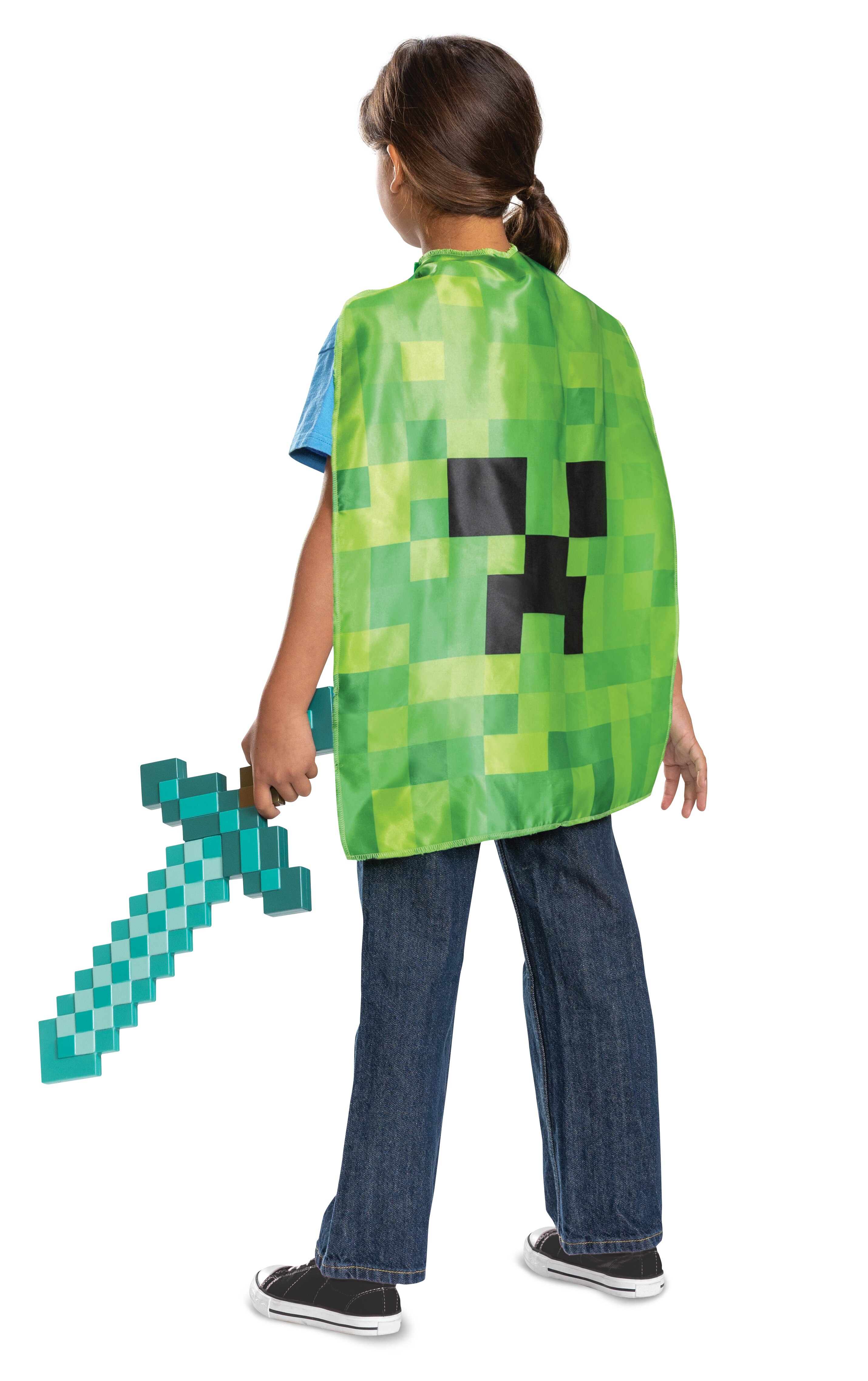 Pack Espada de Diamante 50 cm con Capa Creeper Minecraft Disguise 6