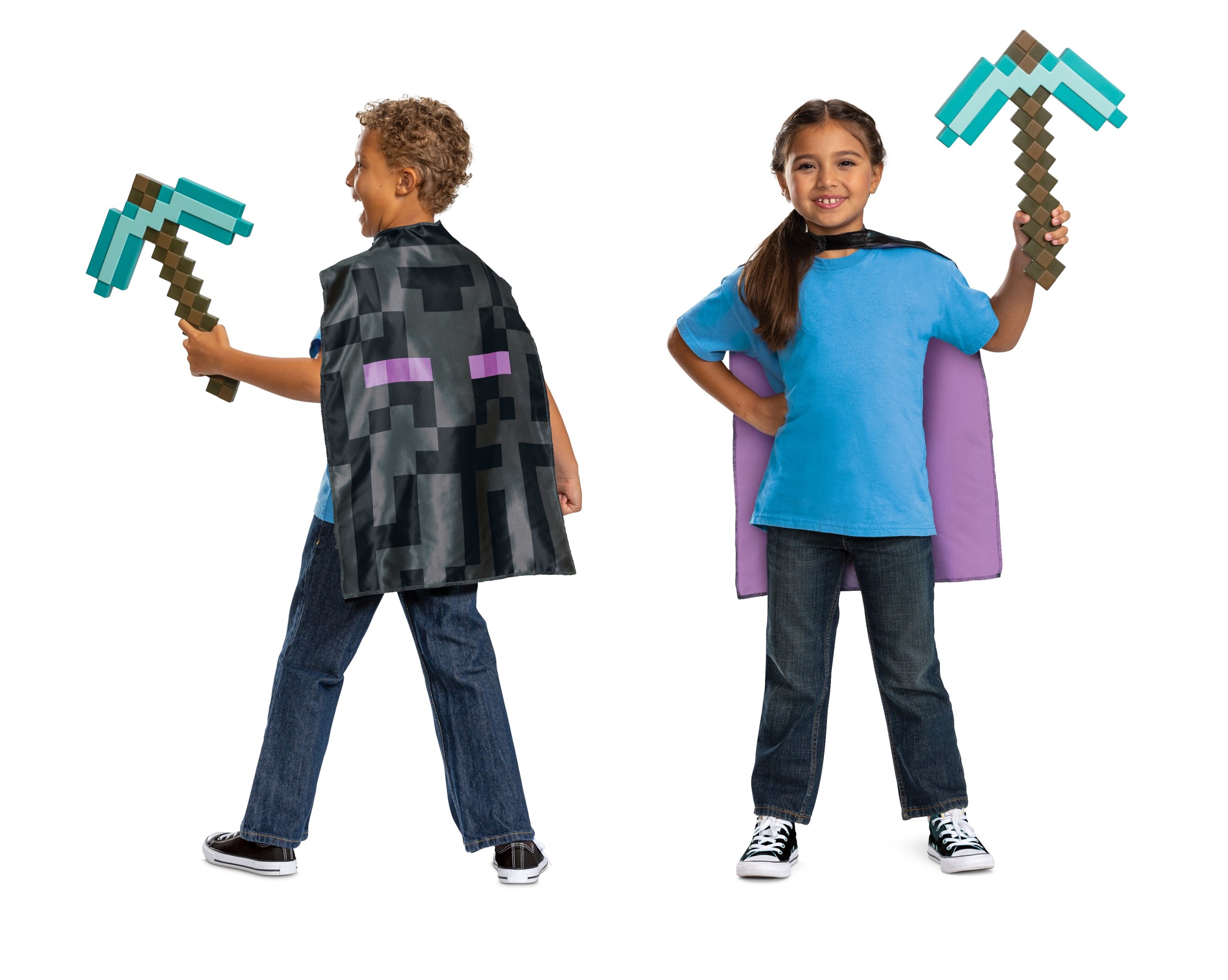 Pack Pico de Diamante de 50 cm con Capa Enderman Minecraft Disguise 2