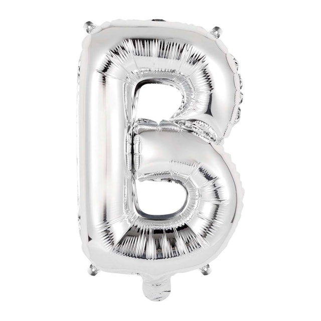 Imagen 0 de Globo auto-inflable letra : b plata 34cm