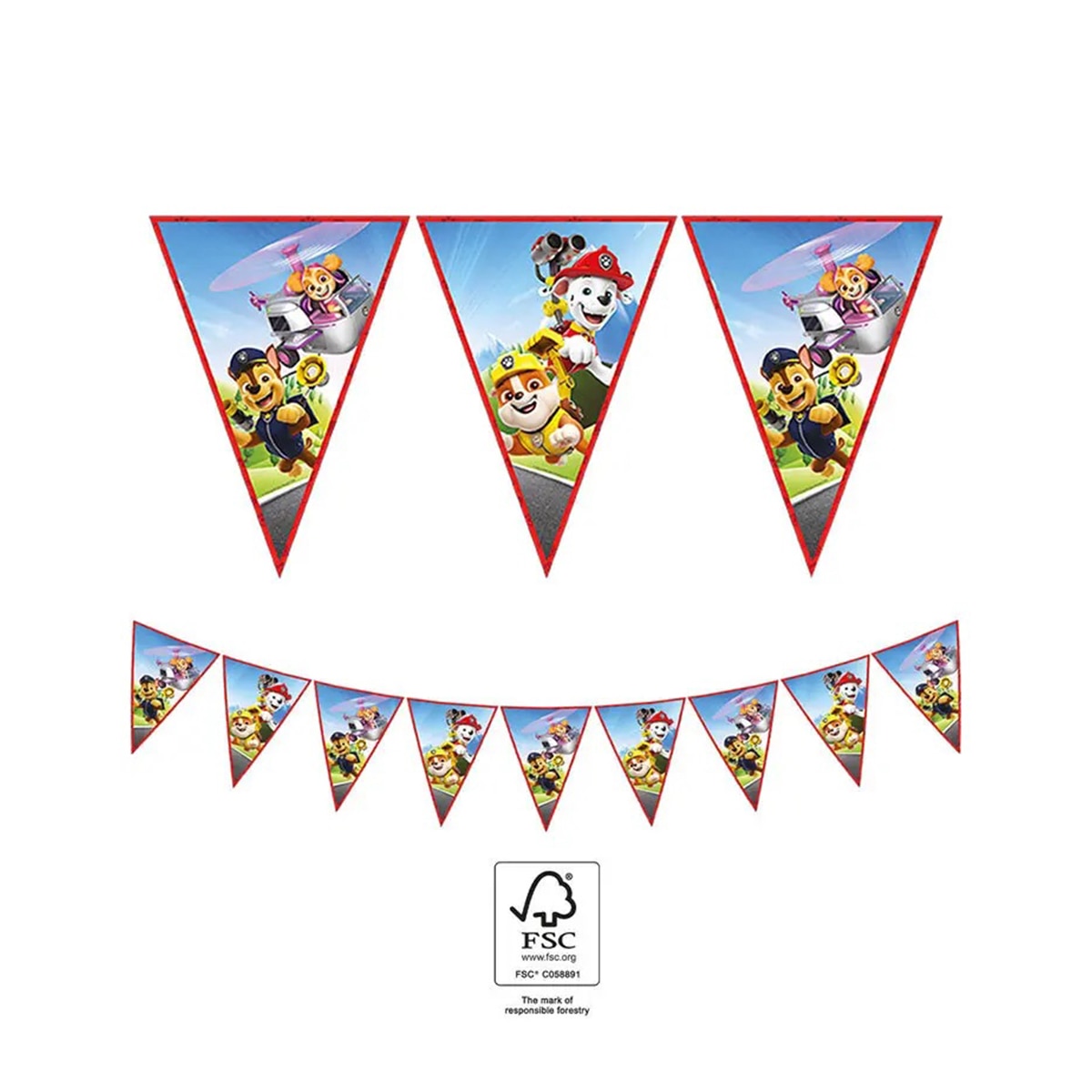 Imagen 0 de Guirnalda Patrulla Canina Papel Fsc 230 cm