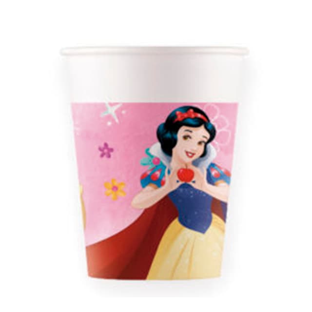 8 Vasos Papel 200 ml Princesas