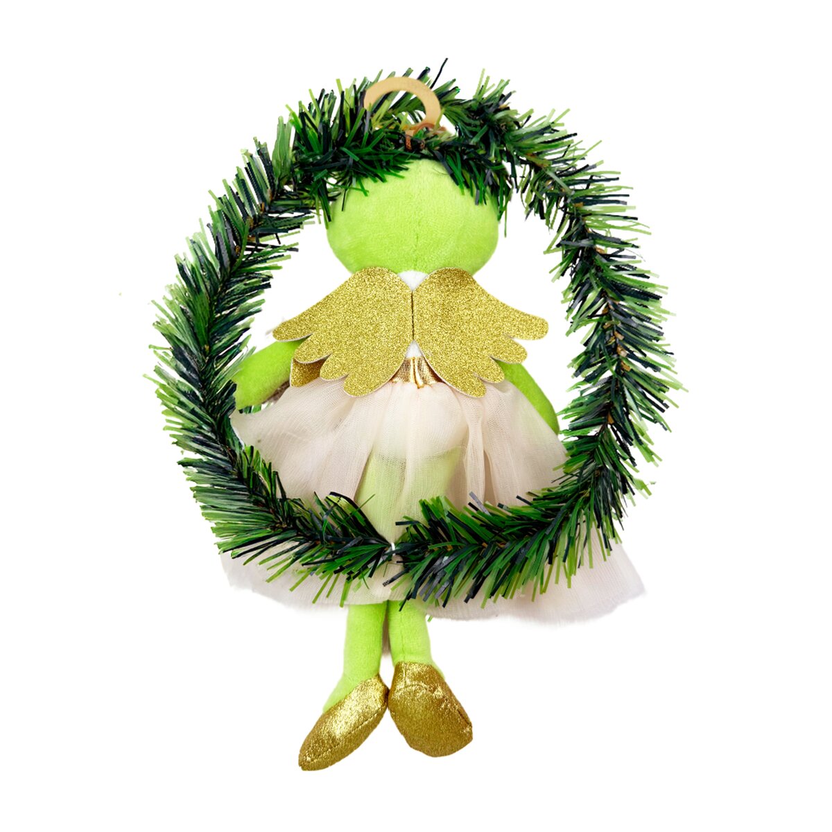 Guirnalda de Puerta Ranita Laura Navidad Dorada Mi Bosque Encantado 2