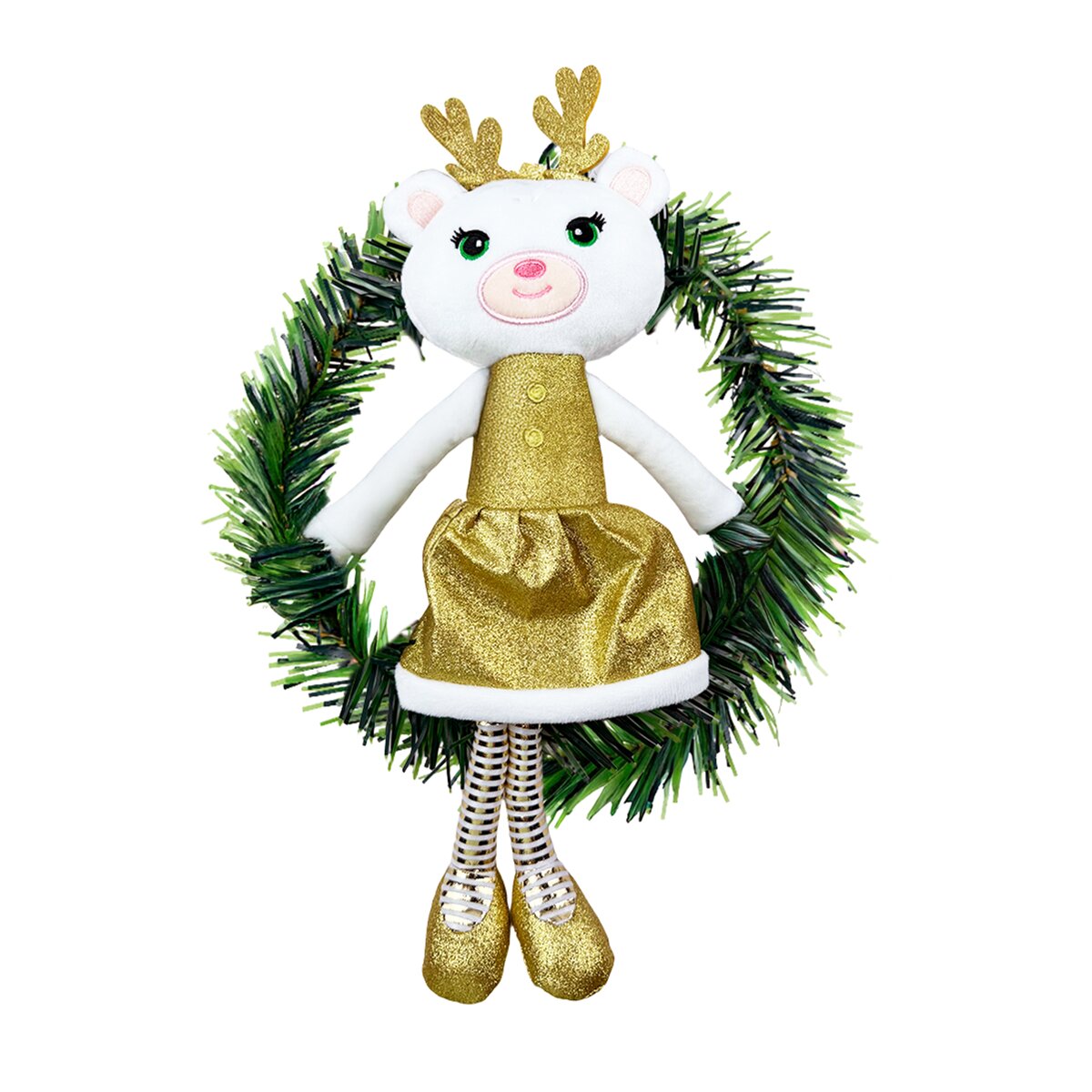 Imagen 0 de Guirnalda de Puerta Osito Agus Navidad Dorada Mi Bosque Encantado