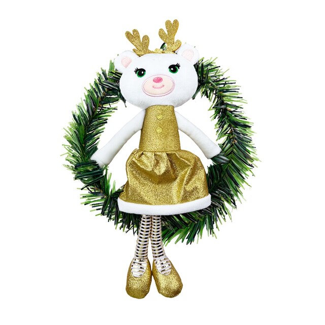 Imagen 0 de Guirnalda de Puerta Osito Agus Navidad Dorada Mi Bosque Encantado