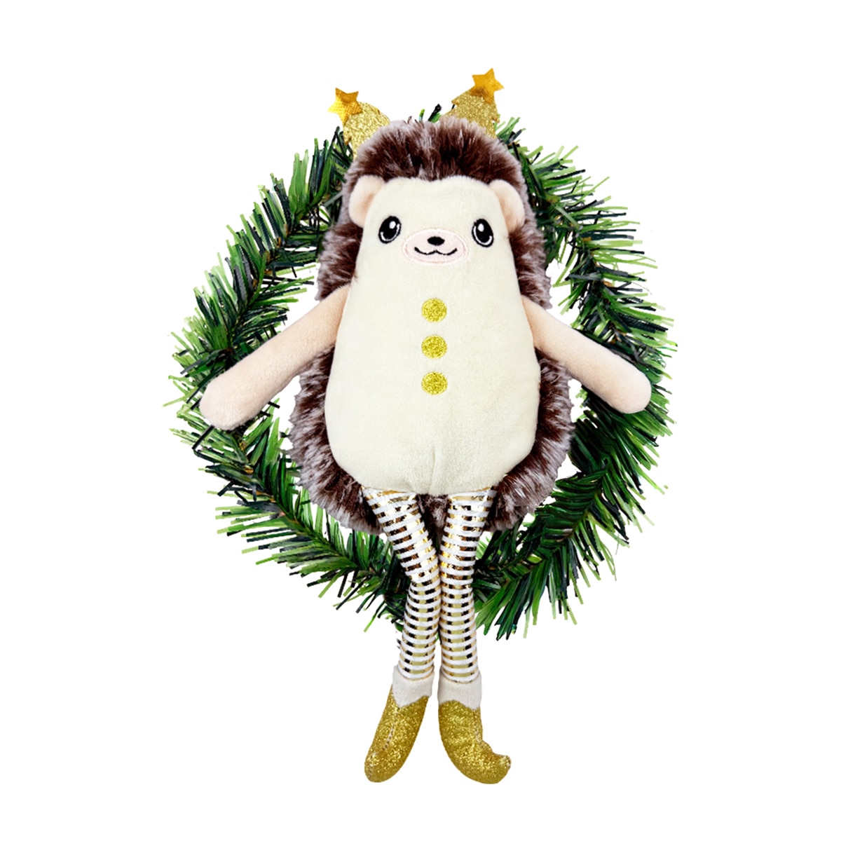 Imagen 0 de Guirnalda de Puerta Erizo Nicolas Navidad Dorada Mi Bosque Encantado