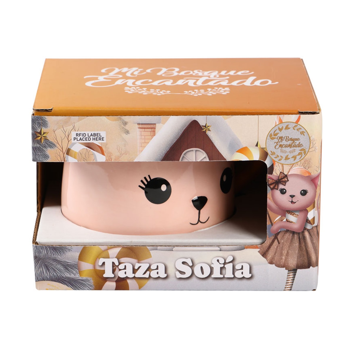 Taza de Cerámica Gatito Sofia Navidad Dorada Mi Bosque Encantado 4