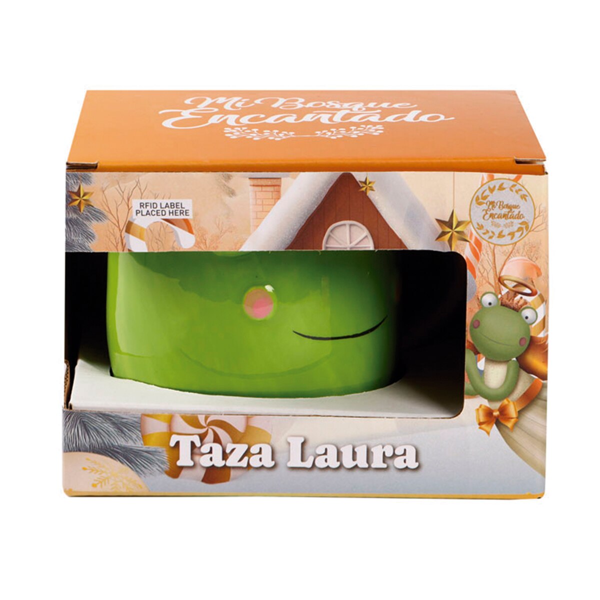 Taza de Cerámica Ranita Laura Navidad Dorada Mi Bosque Encantado 4