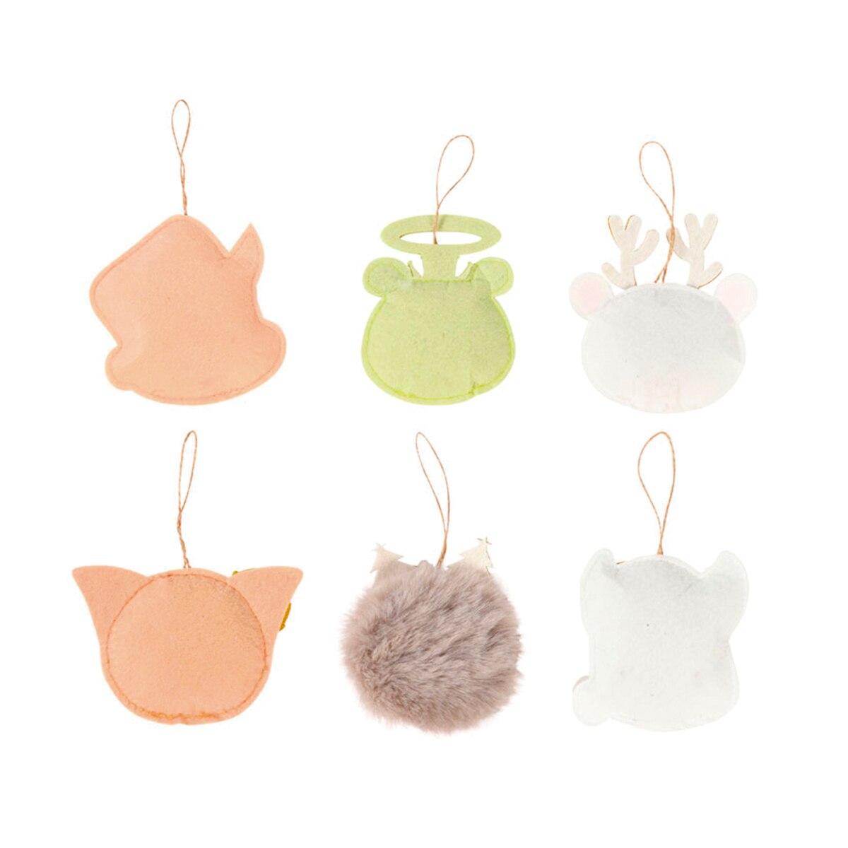 Pack de 6 Accesorios de Fieltro para el Árbol Navidad Dorada Mi Bosque Encantado 5