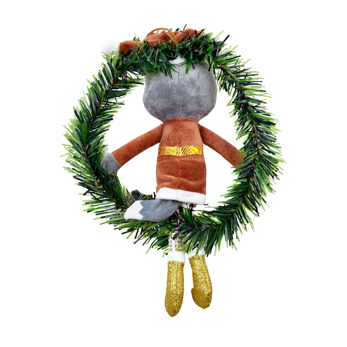 Guirnalda de Puerta Lobo Tomas Navidad Dorada Mi Bosque Encantado 2