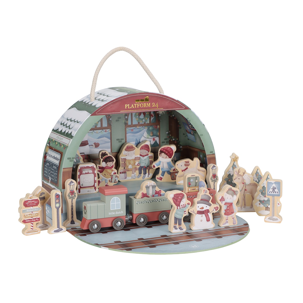 Caja Adviento tren navidad Little Dutch 2