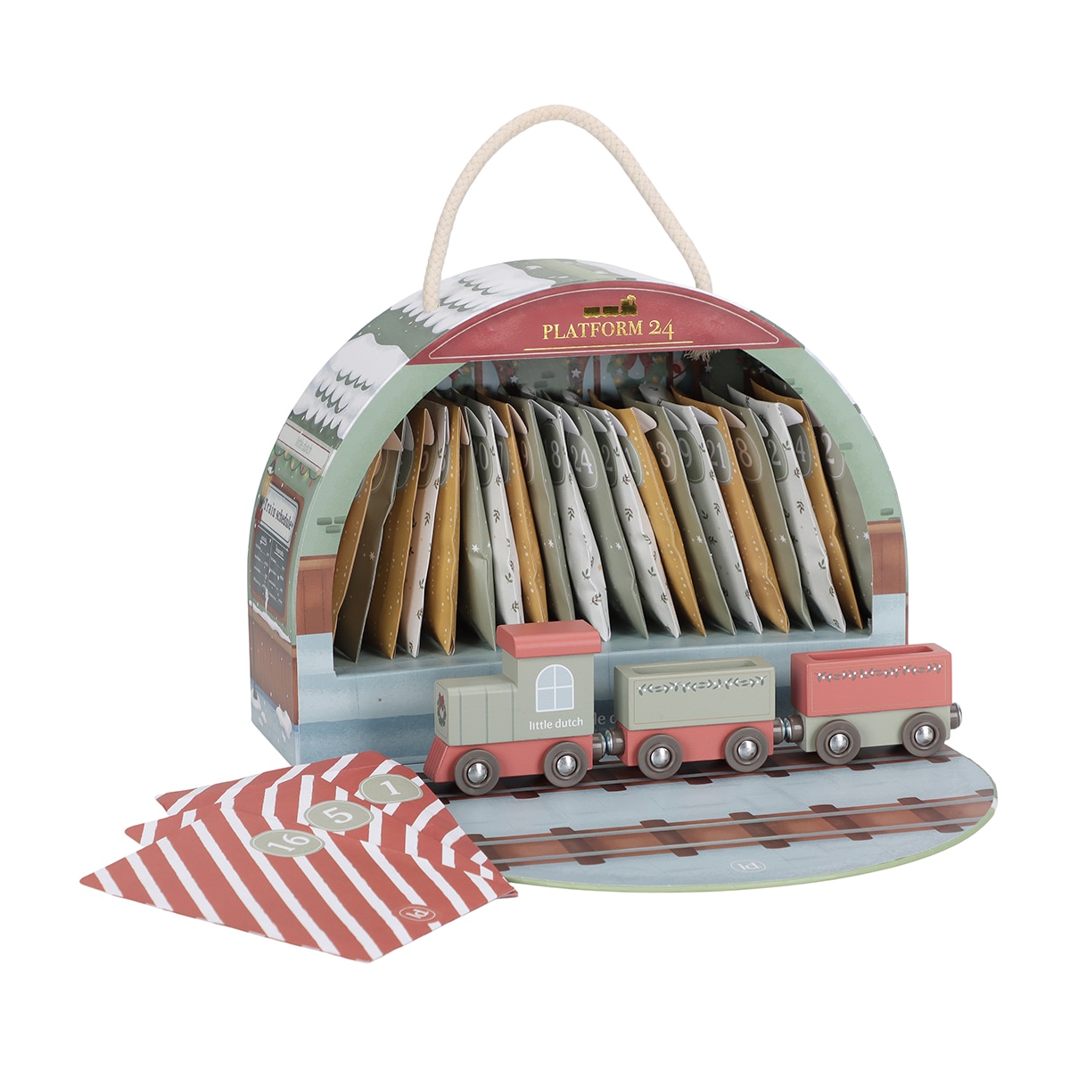 Caja Adviento tren navidad Little Dutch 3