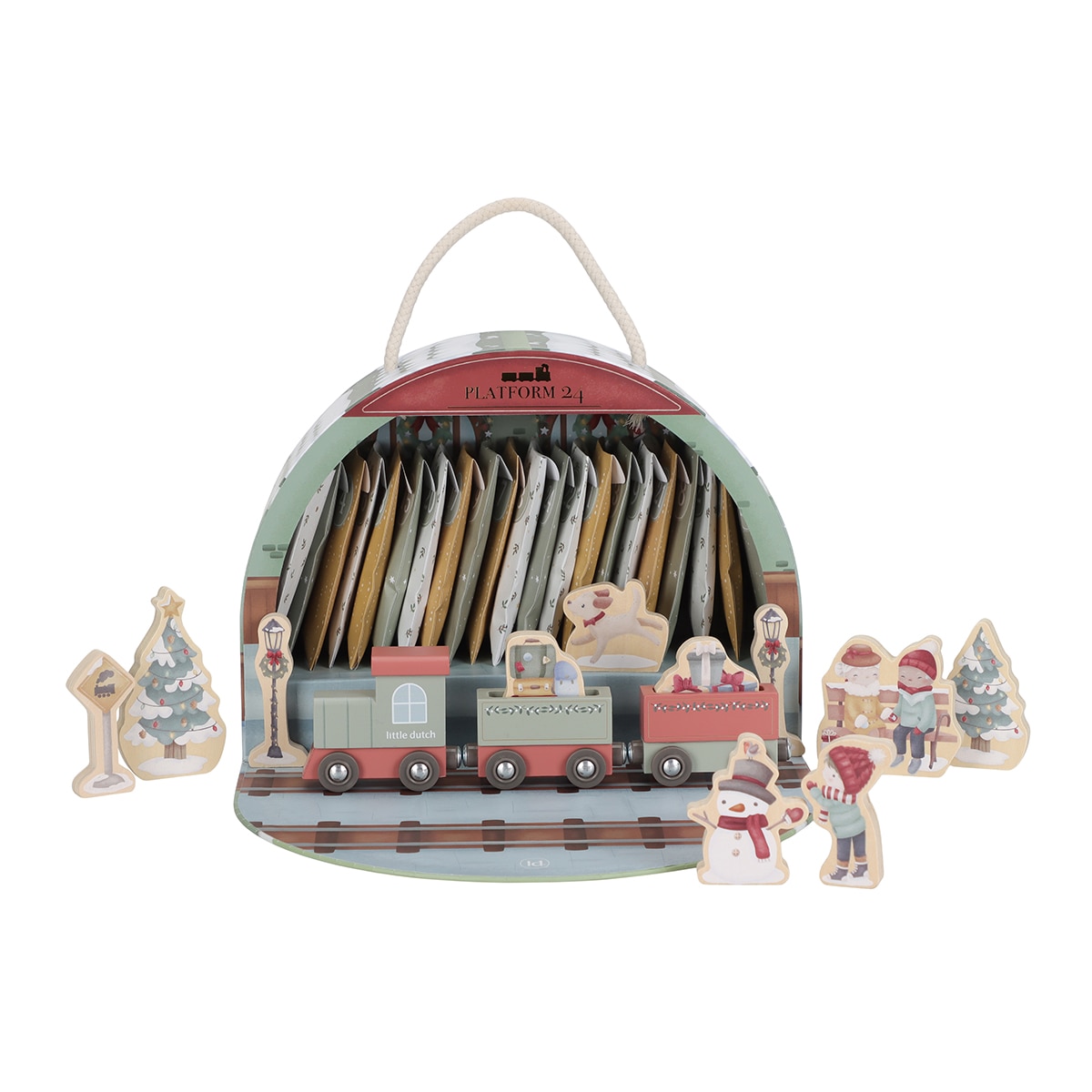 Caja Adviento tren navidad Little Dutch 4