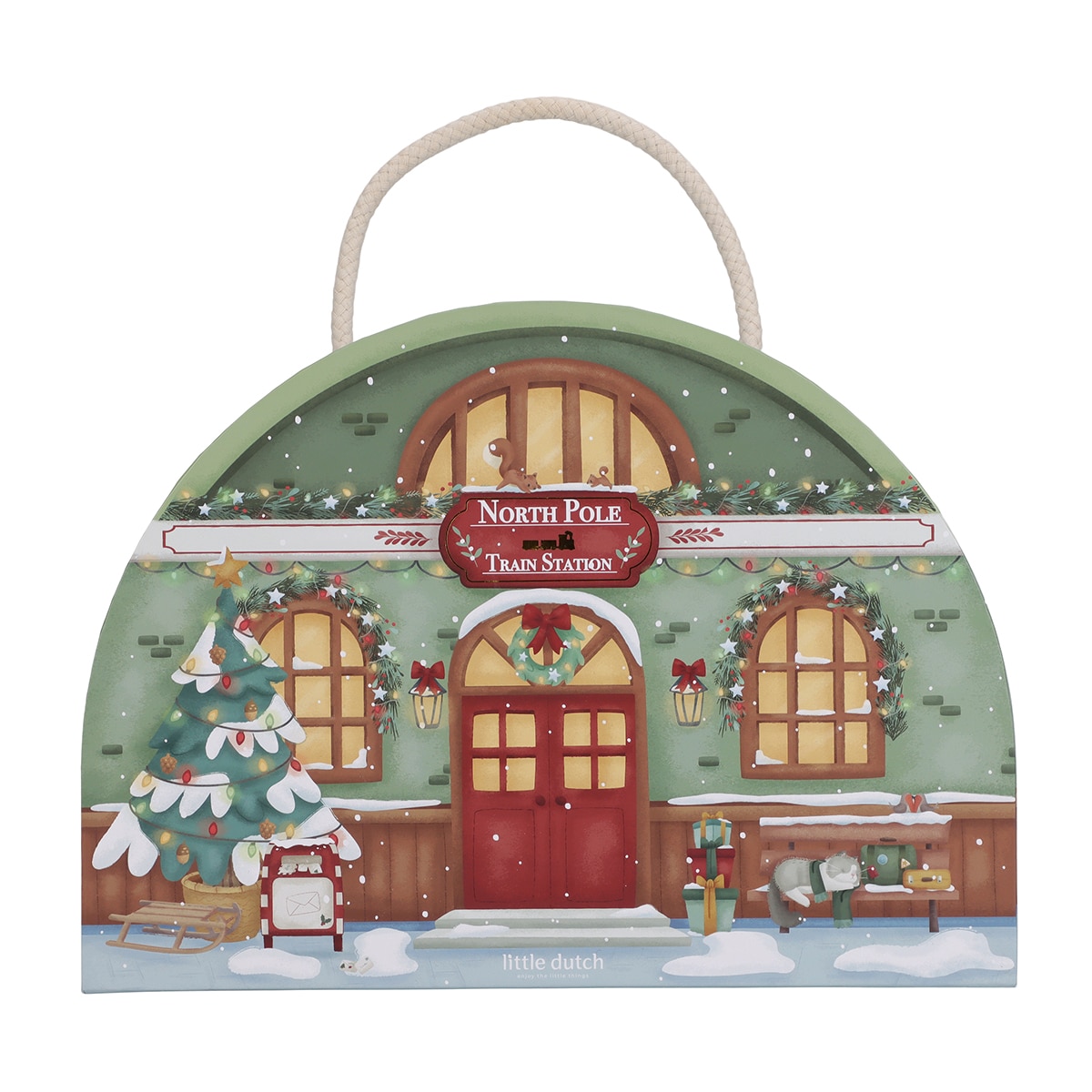Caja Adviento tren navidad Little Dutch 5
