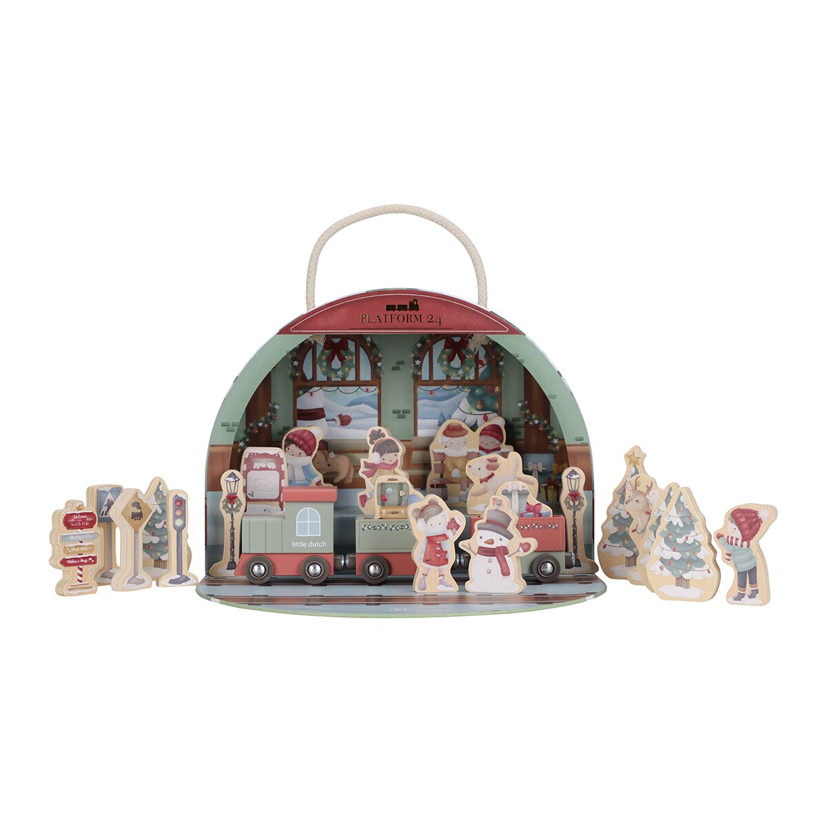Caja Adviento tren navidad Little Dutch 7
