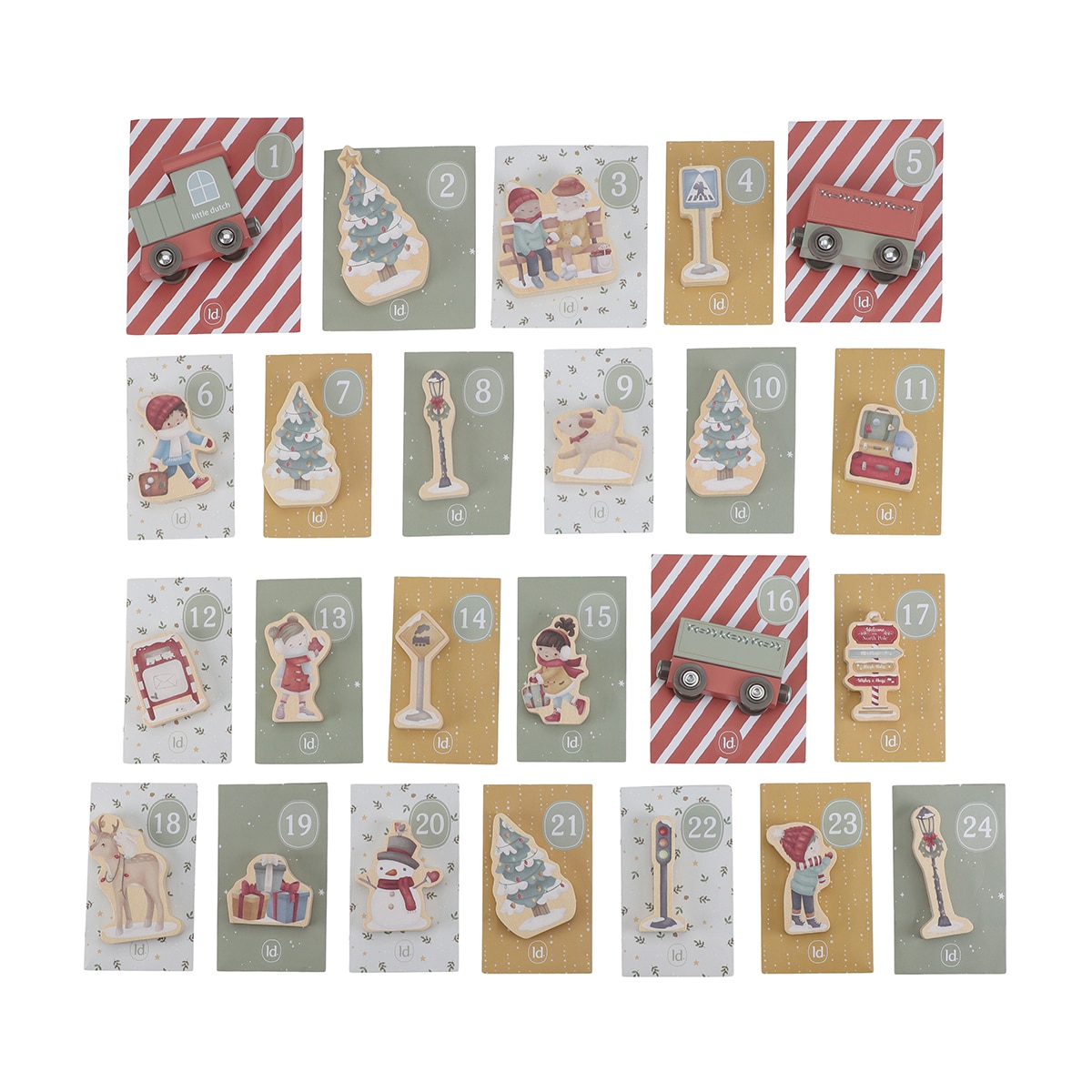 Caja Adviento tren navidad Little Dutch 8