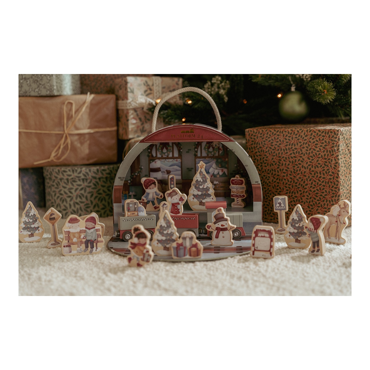 Caja Adviento tren navidad Little Dutch 9