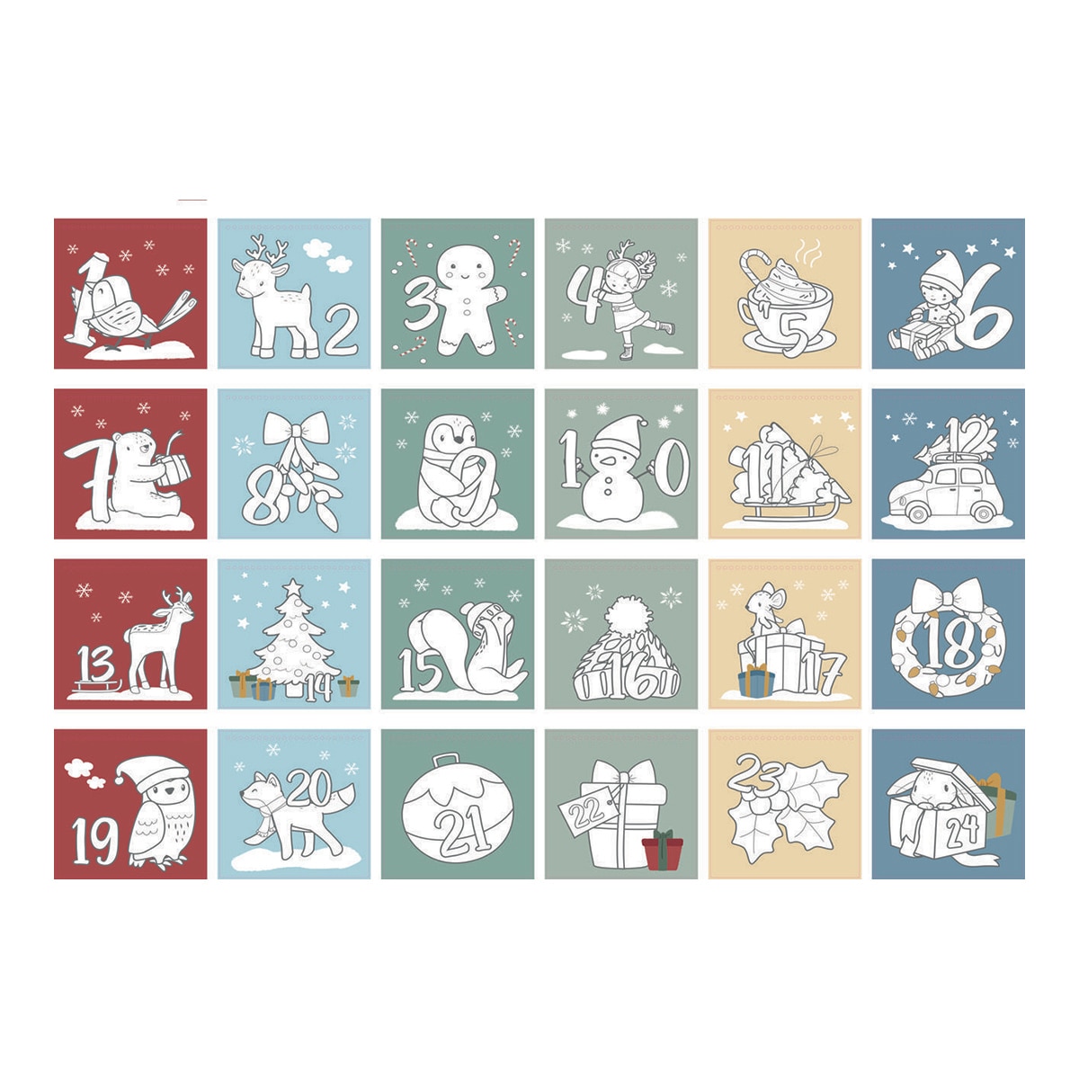 2025 Calendario Adviento Coloreable Little Dutch 2