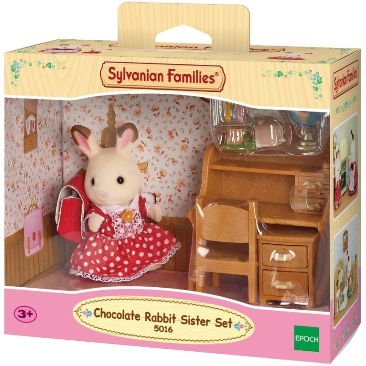 Set escritorio hermana coneja chocolate Sylvanian Families 1