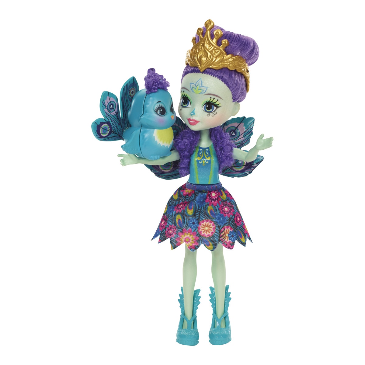 Enchantimals Muñeca con mascota Patter Peacock y Flap 1