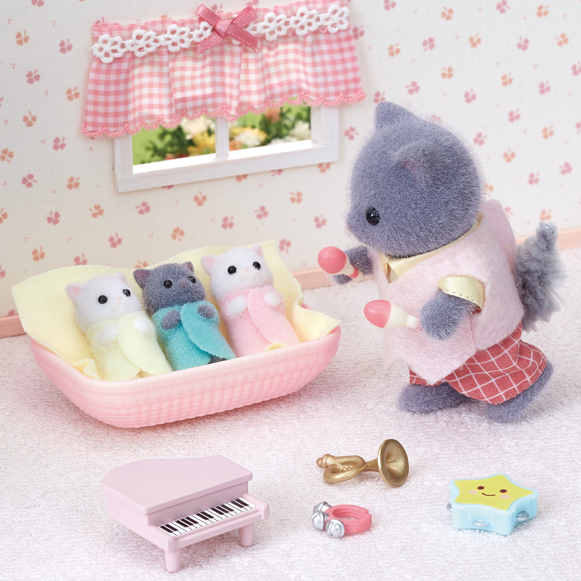 Muñecos trillizos Gatos Persa Sylvanian Families 2