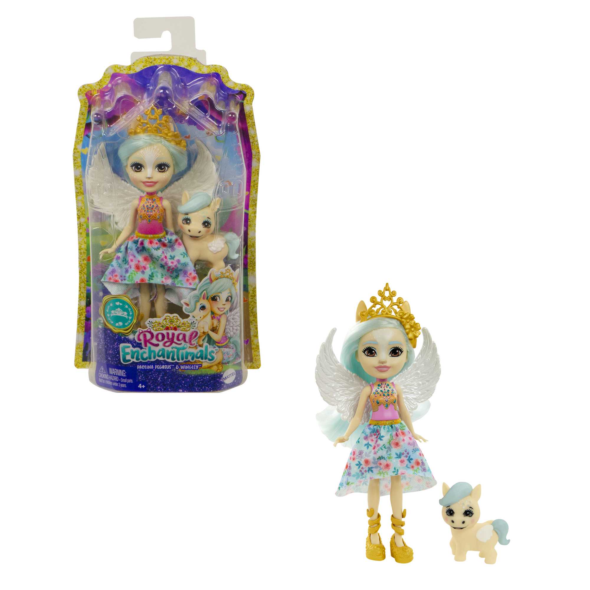 Muñeca Pegaso con pegaso mascota de juguete Royal Enchantimals 3