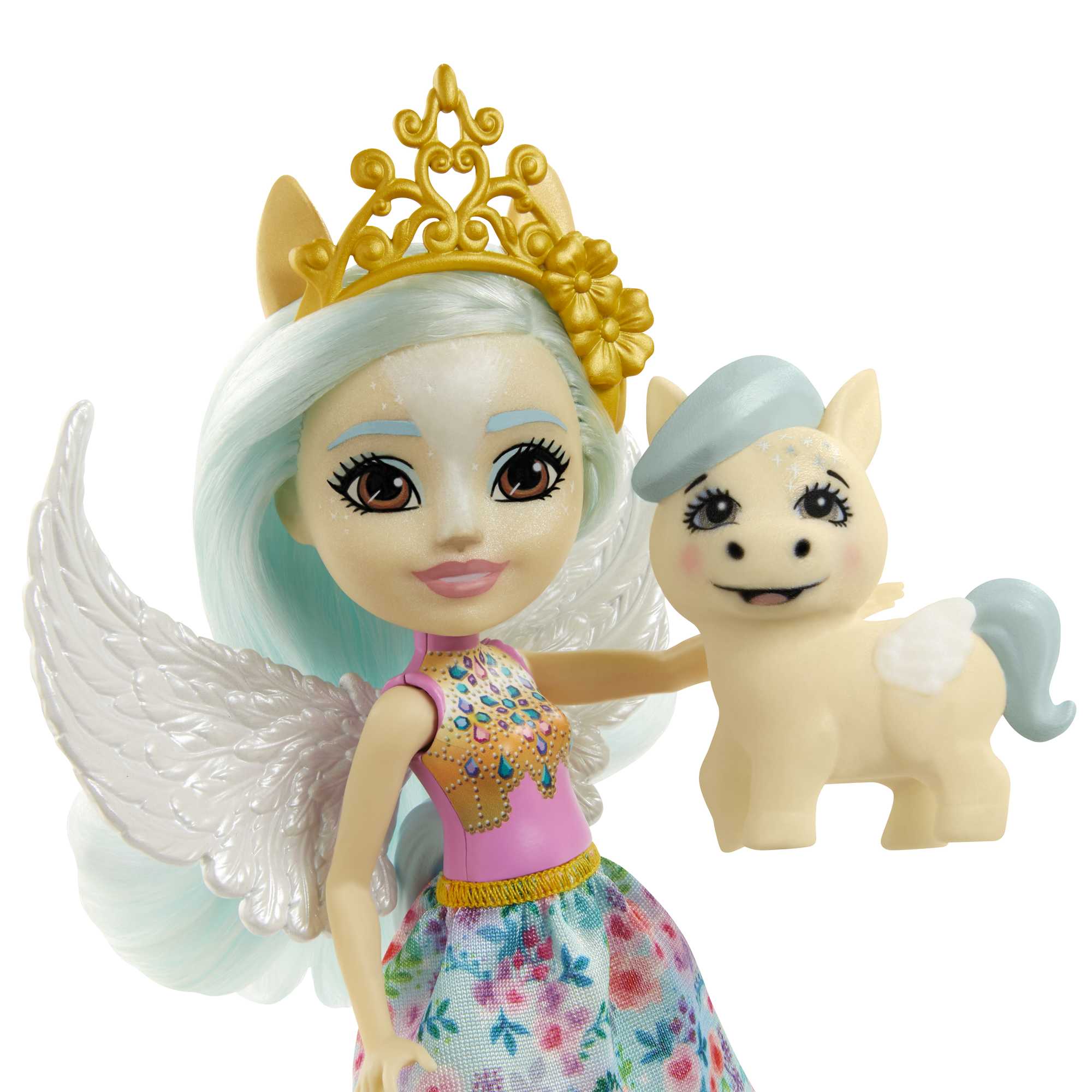 Muñeca Pegaso con pegaso mascota de juguete Royal Enchantimals 4