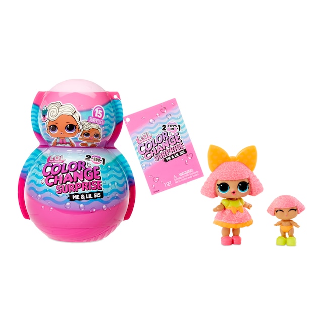 Imagen 0 de Muñecas pequeñas y Accesorios en Bola Sorpresa Cambio de Color Me & My Little Sis L.O.L. Surprise