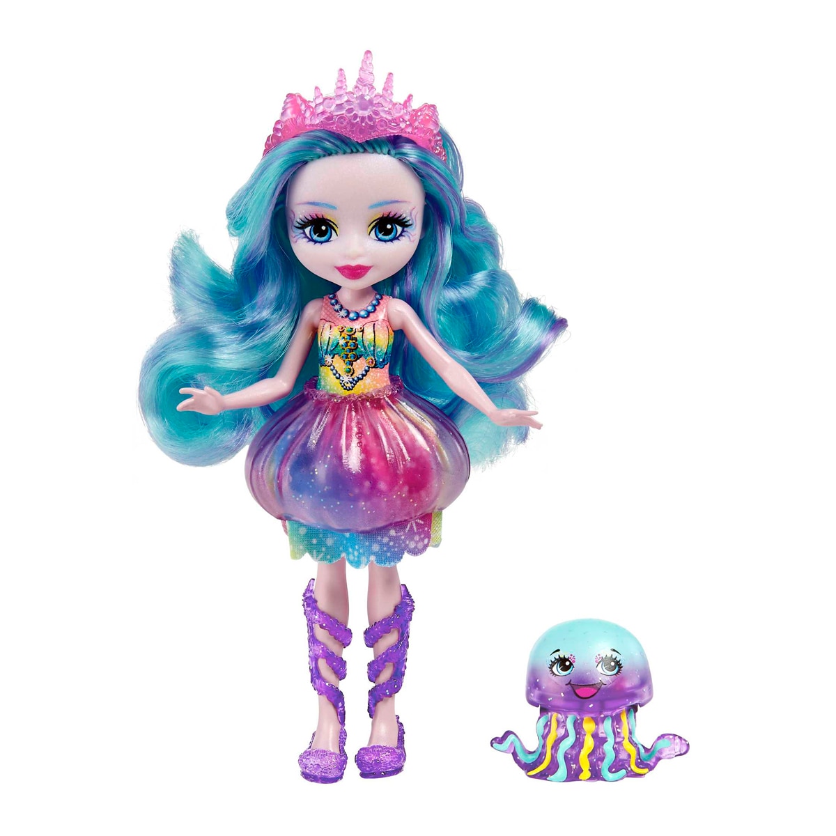 Imagen 0 de Muñeca Jelanie Jellyfish con mascota medusa de juguete ocean kingdom Royal Enchantimals