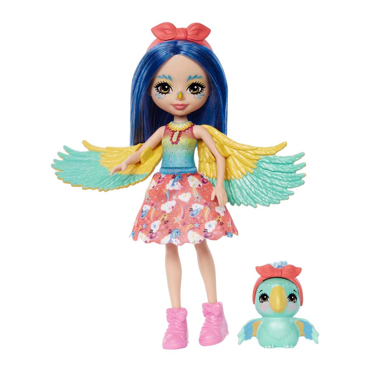 Enchantimals Prita y Flutter Muñeca con mascota loro 1