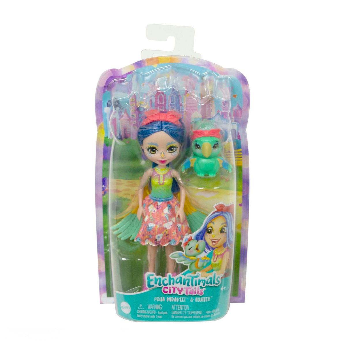 Enchantimals Prita y Flutter Muñeca con mascota loro 5