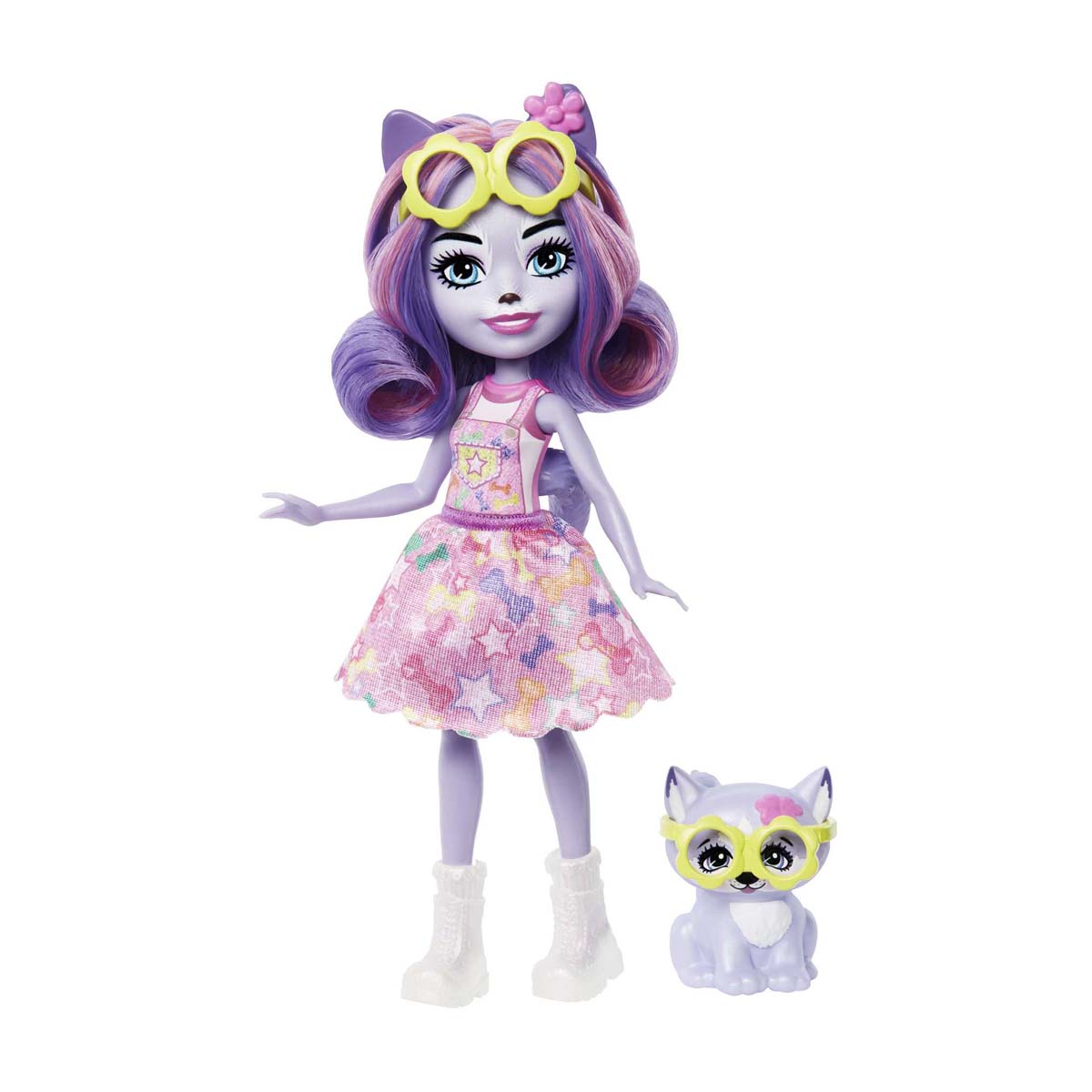 Imagen 0 de Enchantimals Hadley Husky y Sledder Muñeca con mascota perro husky siberiano