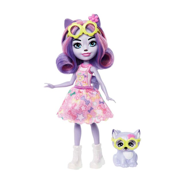 Enchantimals Hadley Husky y Sledder Muñeca con mascota perro husky siberiano