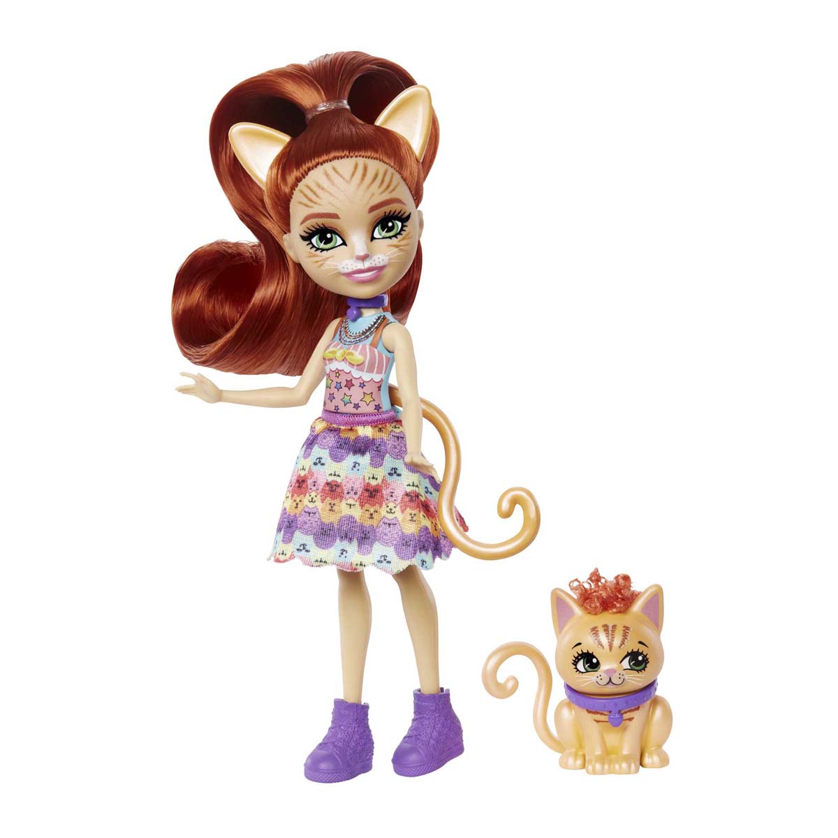 Imagen 0 de Enchantimals Taria y Cuddler Muñeca con mascota gato